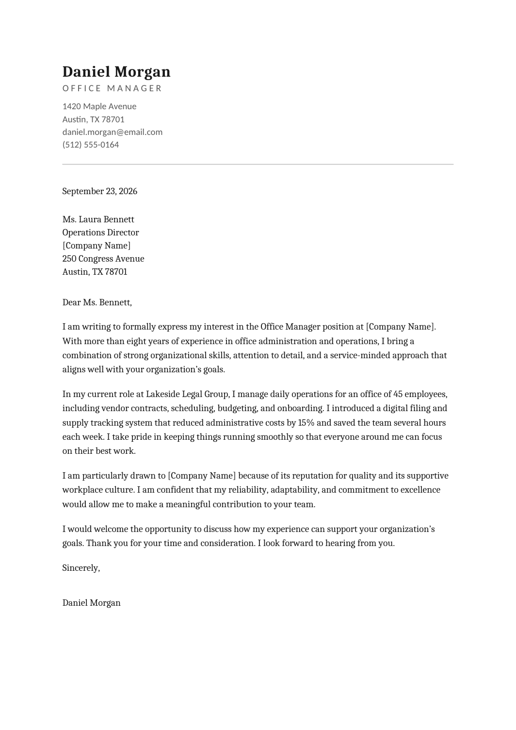 Basic Cover Letter Google Docs cover letter template