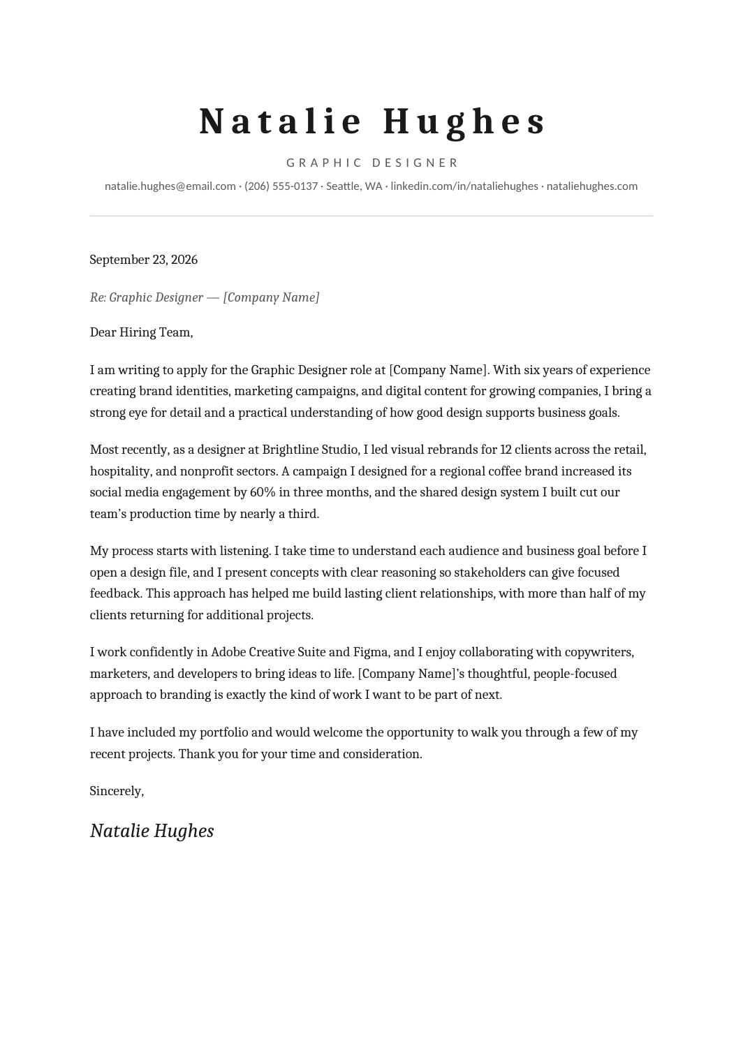 Graphic Designer Cover Letter Google Docs cover letter template