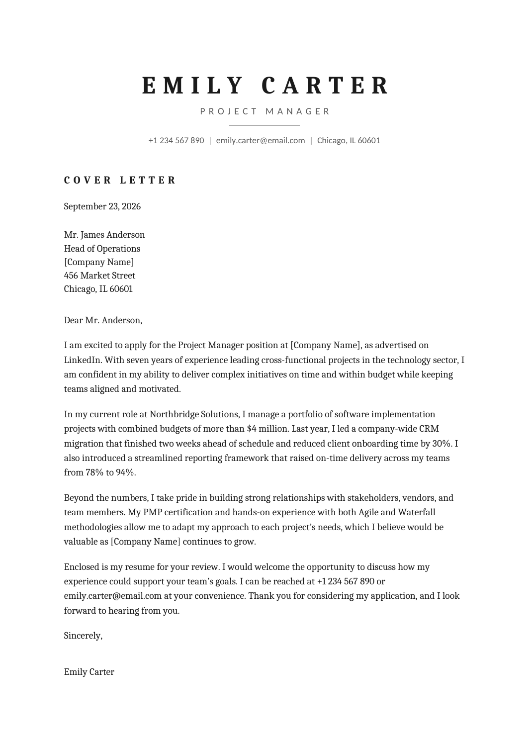 Professional Cover Letter Google Docs cover letter template
